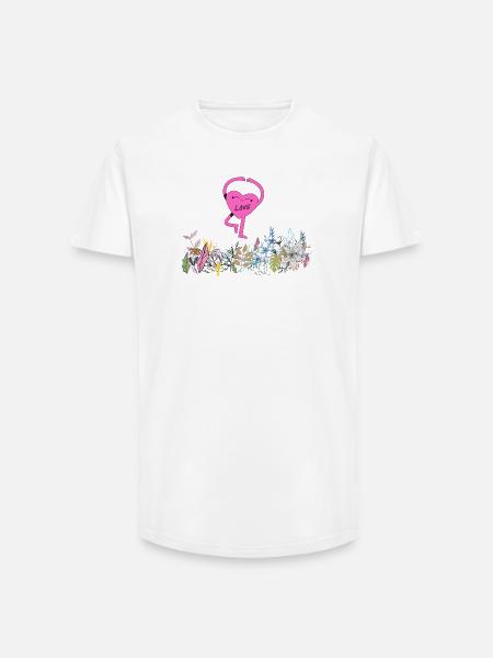 Herztänzerin im Blumengarten - Long Fit Männer T-Shirt - Weiß