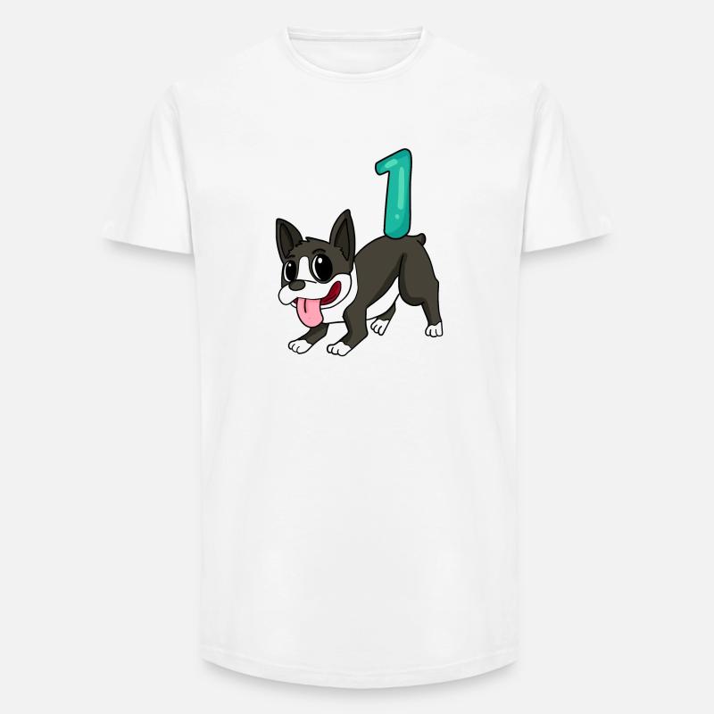 Zahl 1 Nummer Eins - Long Fit Männer T-Shirt - Weiß