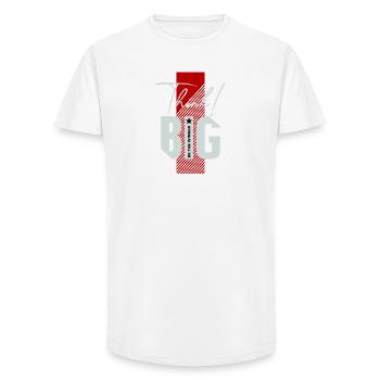 Think big! - Long Fit Men's T-Shirt - white - Front - AI Model Male 185 light (185cm)