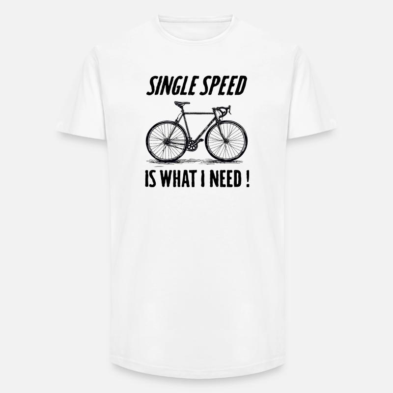 Single Speed is what i need - Long Fit Männer T-Shirt - Weiß