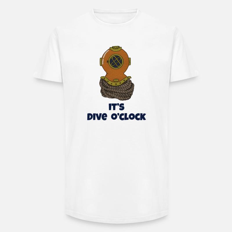 Sein Dive oclock Taucherhelm - Long Fit Männer T-Shirt - Weiß