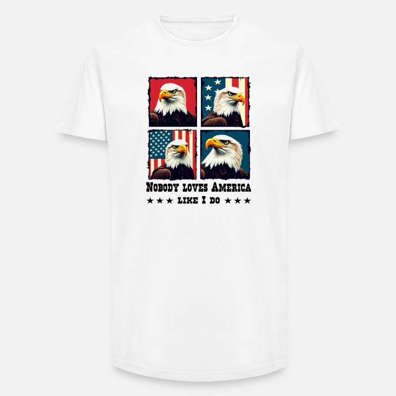 Bald eagle - Long Fit Men's T-Shirt - white