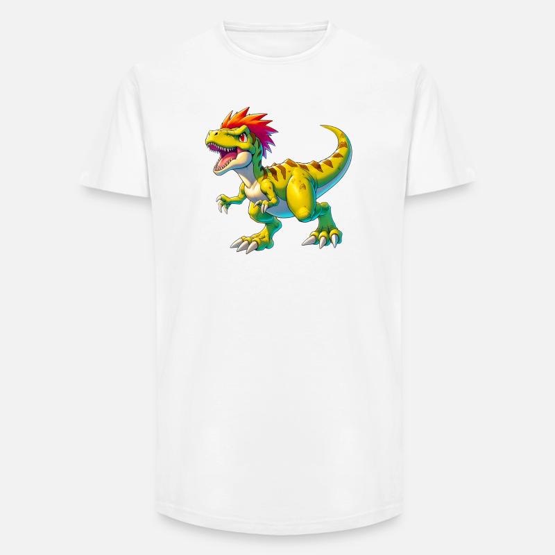 Dinosaurier - Long Fit Männer T-Shirt - Weiß