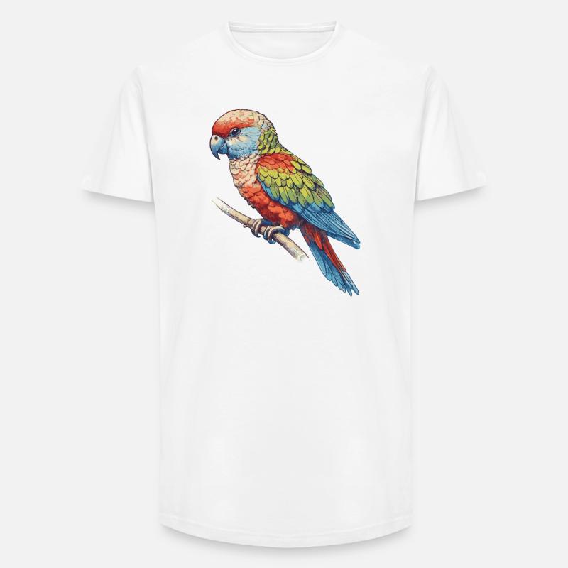 Papagai - Long Fit Männer T-Shirt - Weiß