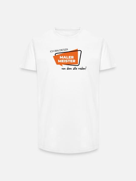 Malermeister - Long Fit Männer T-Shirt - Weiß