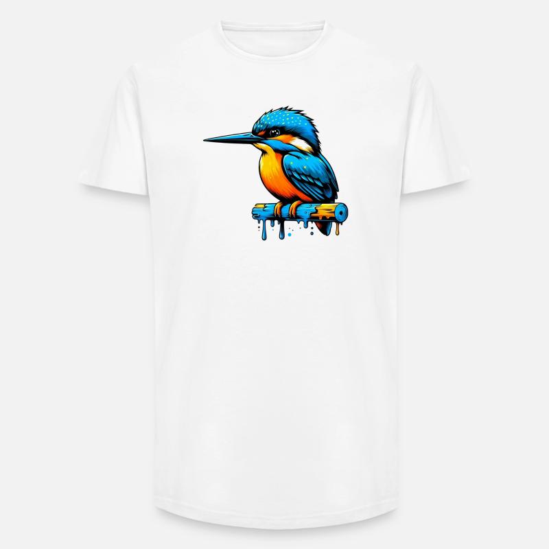 Eisvogel - Long Fit Männer T-Shirt - Weiß