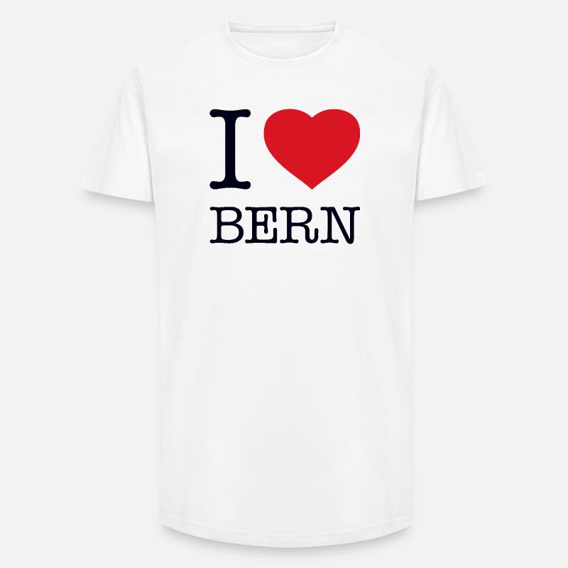 I LOVE BERN - Long Fit Männer T-Shirt - Weiß