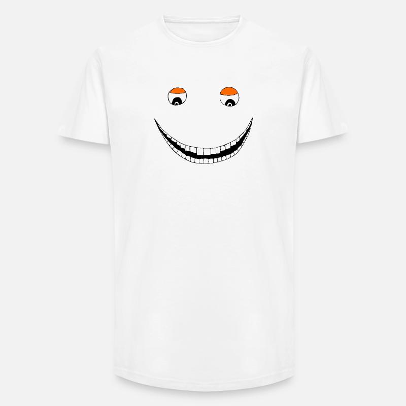Brett flin - T-shirt herr med lång passform - vit