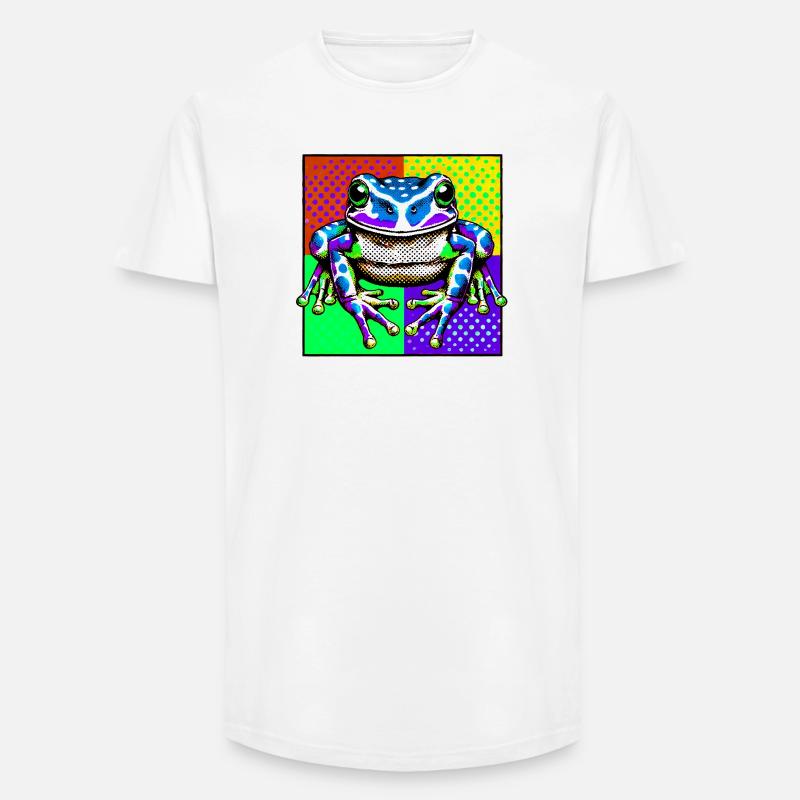 Frosch - Long Fit Männer T-Shirt - Weiß