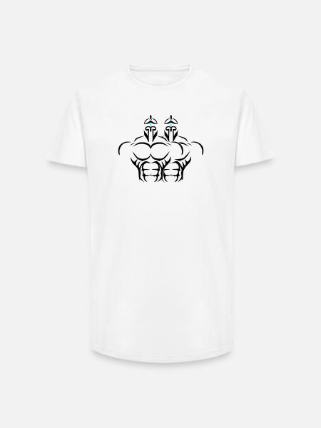 Alpha Twins Deluxe - Long Fit Männer T-Shirt - Weiß