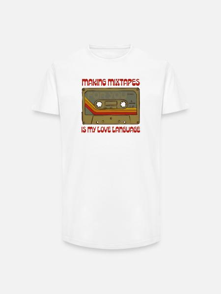 Mixtapes are my love language - Long Fit Men's T-Shirt - white