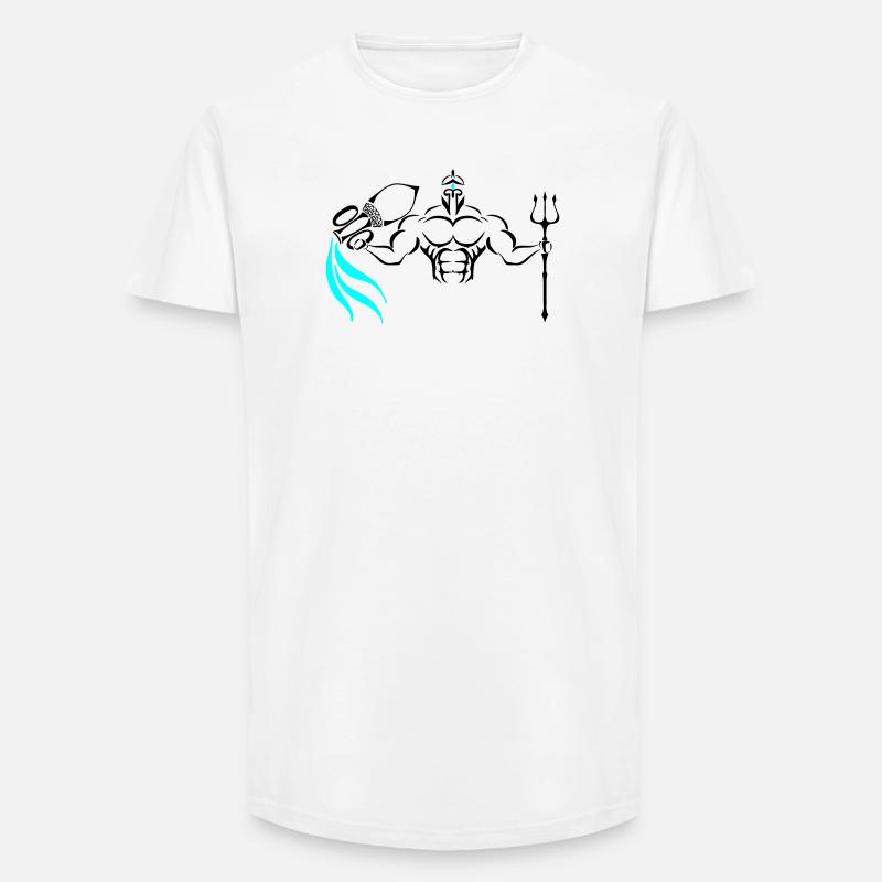 Alpha Aquarius Deluxe - Long Fit Männer T-Shirt - Weiß