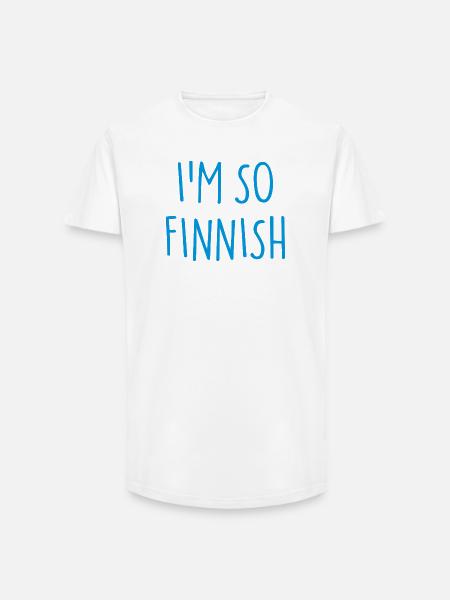 I'M SO FINNISH Finnish Finland - Long Fit Men's T-Shirt - white