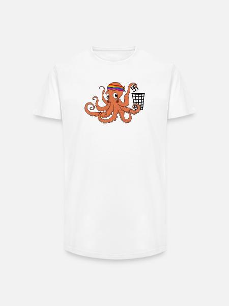 Oscar hasst Nazis - Long Fit Männer T-Shirt - Weiß