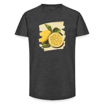 Citron - T-shirt coupe longue homme - charbon - Devant - AI Model Male 185 light (185cm)