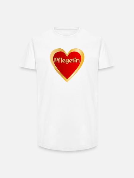 DANKESCHÖN PFLEGE - BERUF PFLEGERIN - Long Fit Männer T-Shirt - Weiß