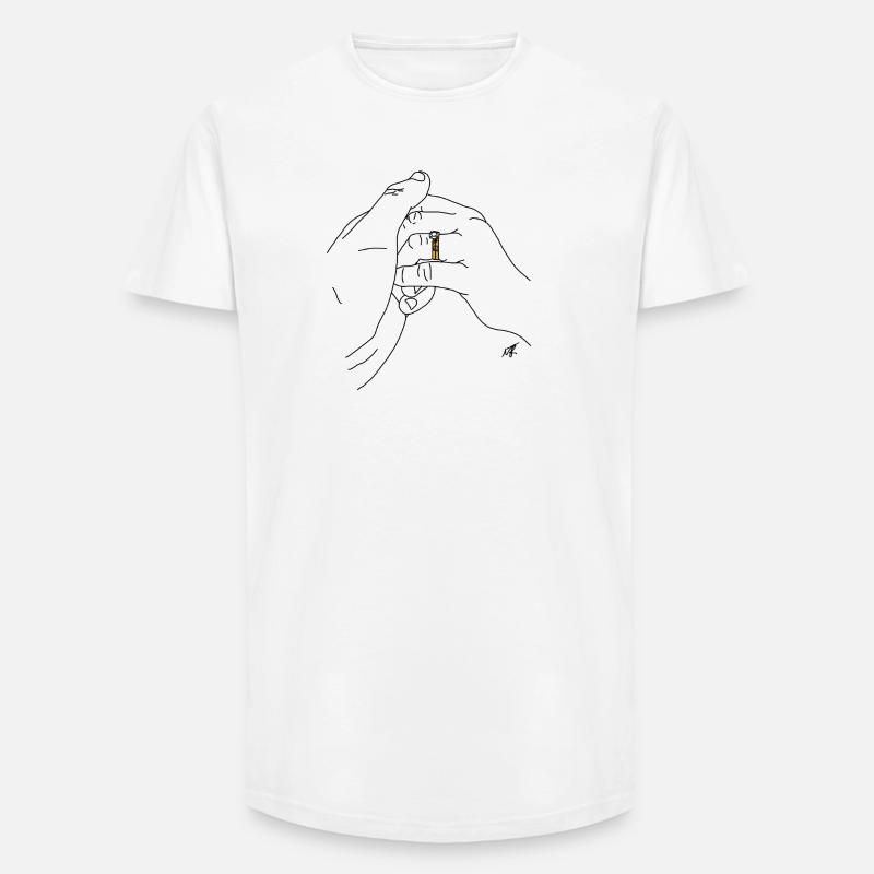 MJR - Ehe - Long Fit Männer T-Shirt - Weiß