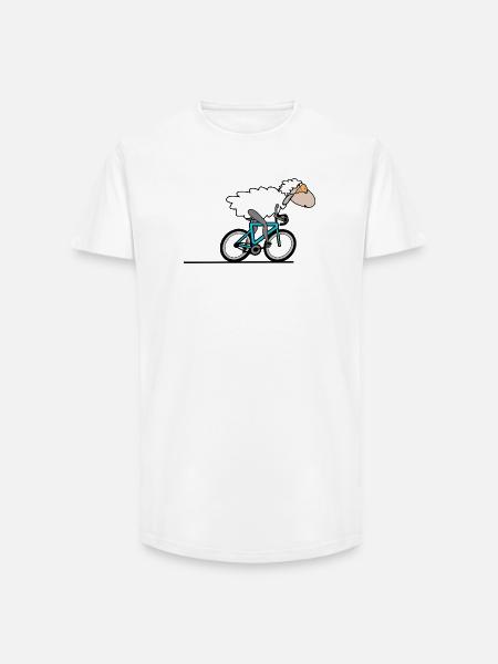 Rennrad Radfahren - Long Fit Männer T-Shirt - Weiß