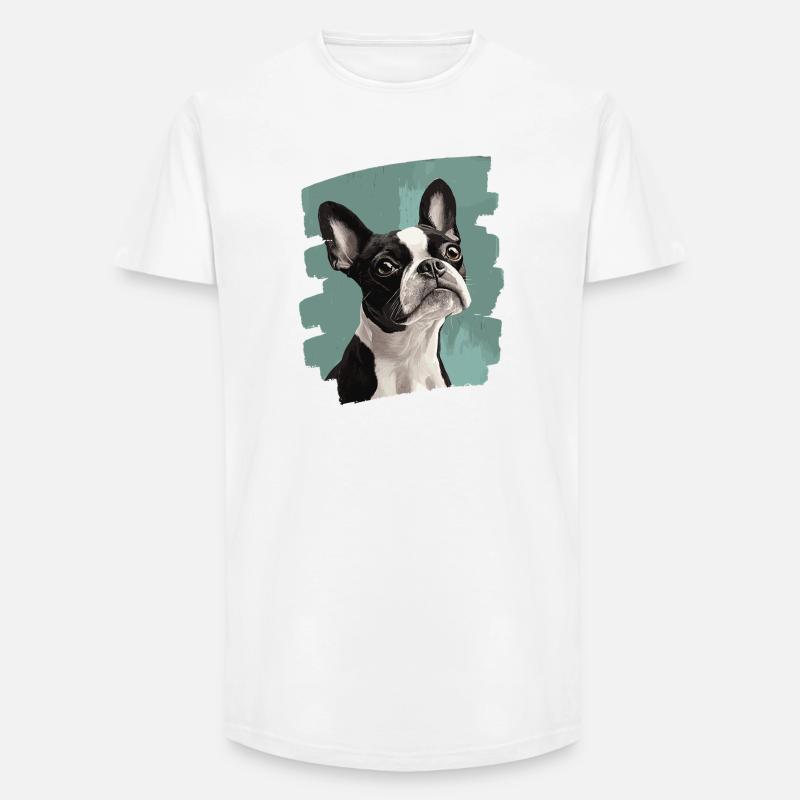Boston Terrier - Long Fit Männer T-Shirt - Weiß