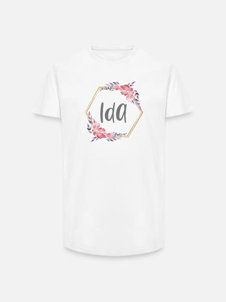 Ida pige navn personlig gave - Long fit herre T-shirt - hvid