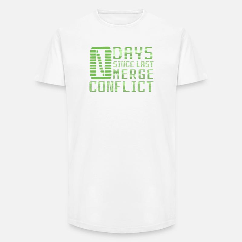 Merge Conflict Software Developer Entwickler Geek - Long Fit Männer T-Shirt - Weiß