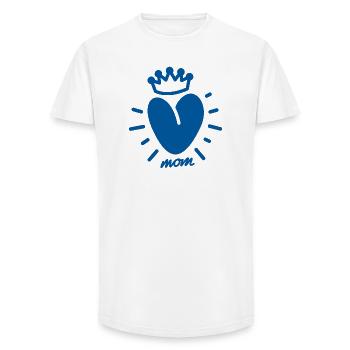 Mom Royal – A crowned love - T-shirt coupe longue homme - blanc - Devant - AI Model Male 185 light (185cm)