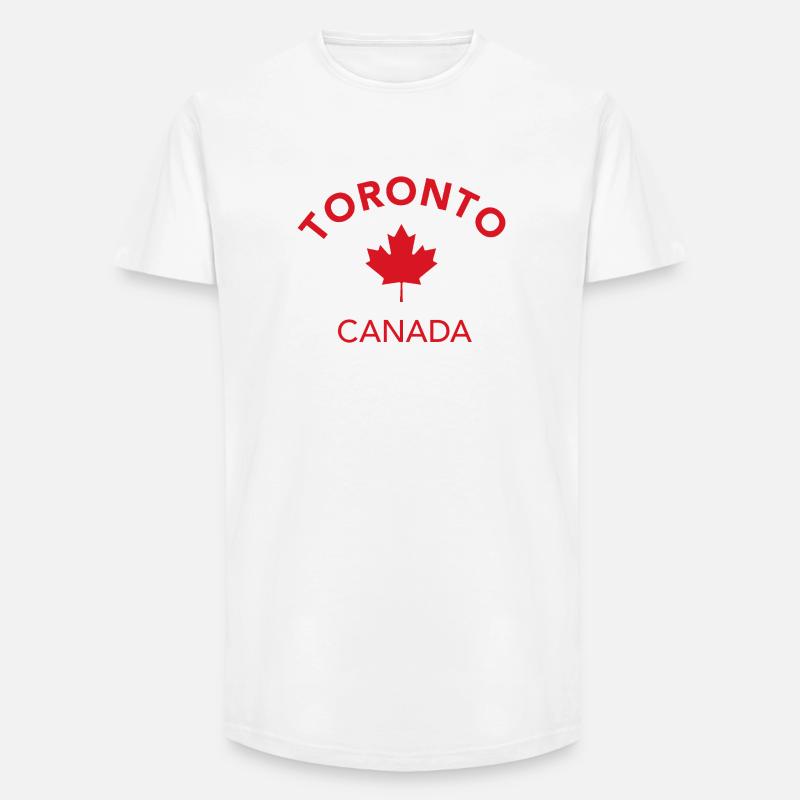 TORONTO Canada Kanada - Long Fit Männer T-Shirt - Weiß