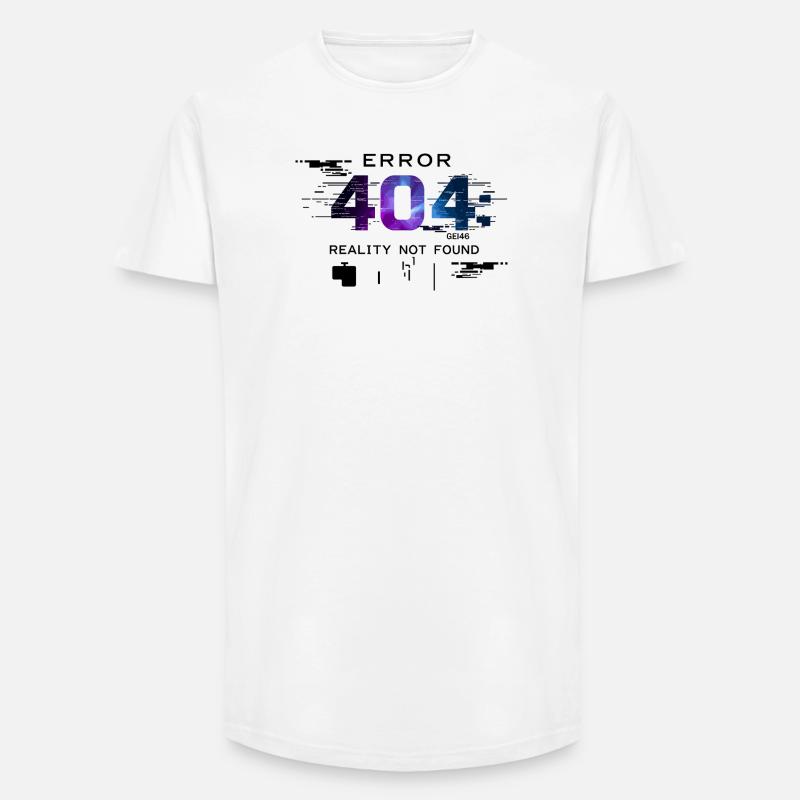 Error: Reality not found - Long Fit Men's T-Shirt - white