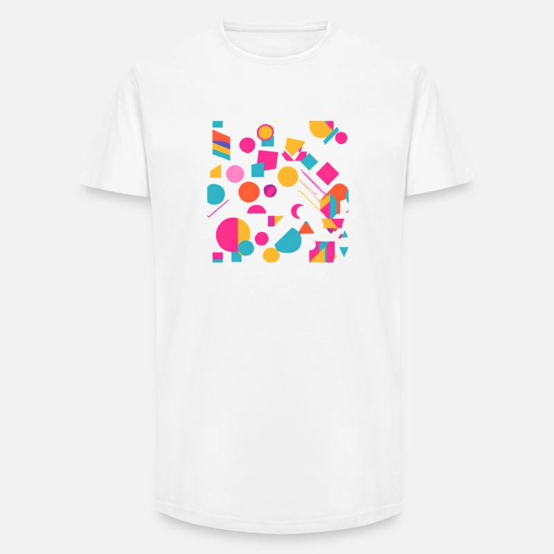 Leuchtende Farben - Long Fit Männer T-Shirt - Weiß