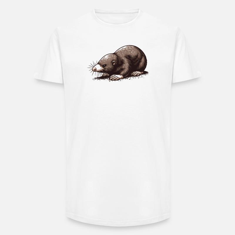 Mole - Long Fit Men's T-Shirt - white