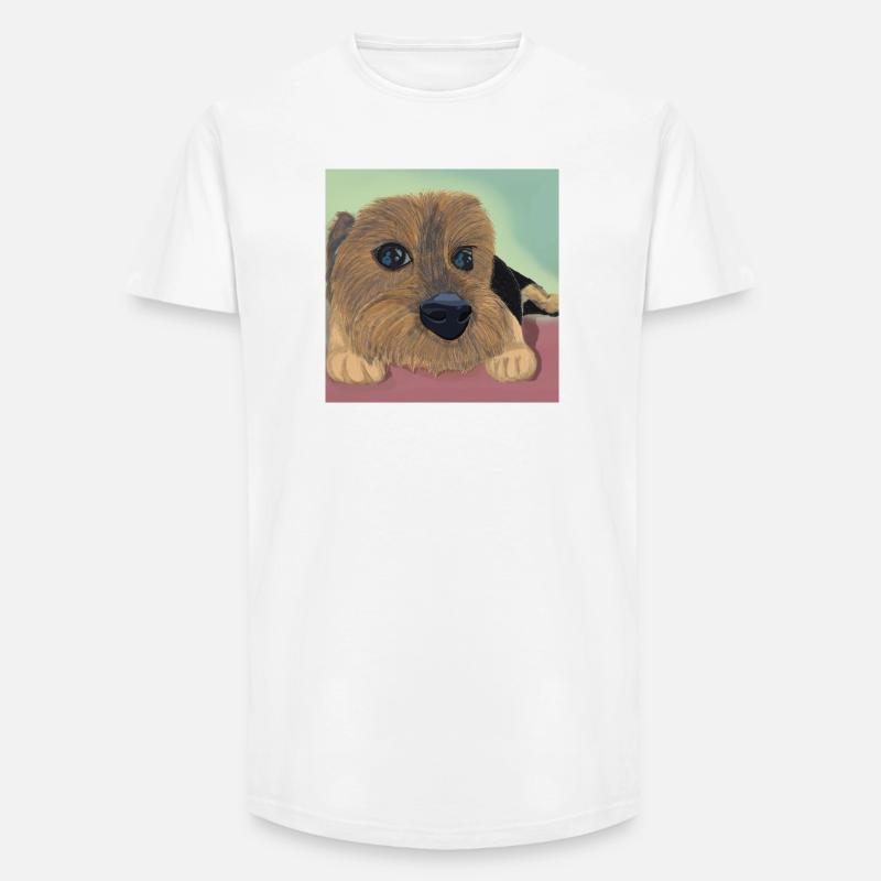 Hundeaugen oder Liebesreflex - Long Fit Männer T-Shirt - Weiß