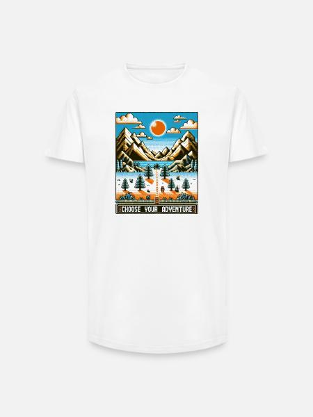 Retro Gaming Adventure - Long Fit Men's T-Shirt - white