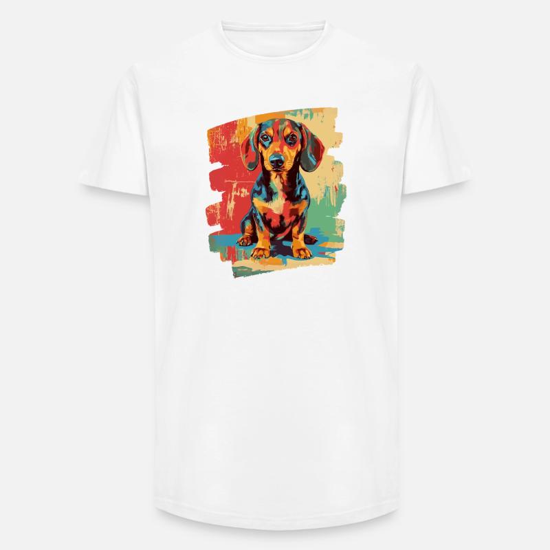 Dackel - Long Fit Männer T-Shirt - Weiß
