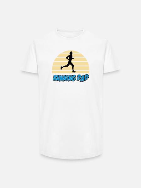Running dad - T-shirt coupe longue homme - blanc