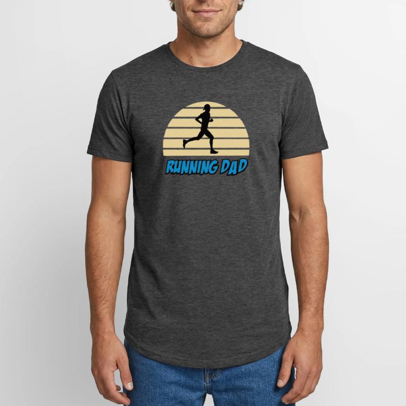 Running dad T-shirt coupe longue homme