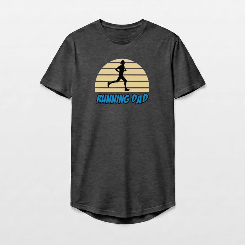 Running dad T-shirt coupe longue homme