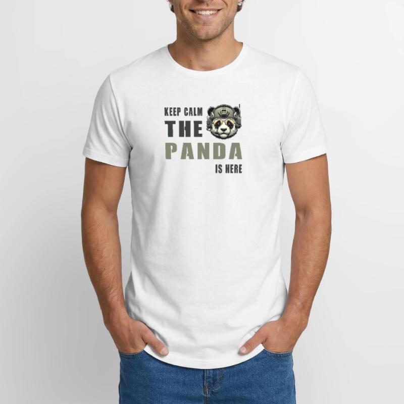 Taktischer Panda – Keep Calm Long Fit Männer T-Shirt