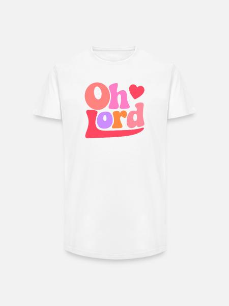 Seigneur - T-shirt coupe longue homme - blanc