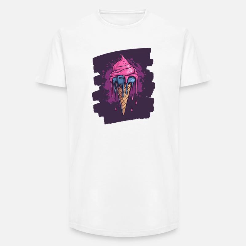 Eiscreme Eis - Long Fit Männer T-Shirt - Weiß