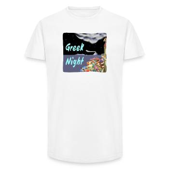 Greek Night - Long Fit Männer T-Shirt - Weiß - Vorne - AI Model Male 185 light (185cm)