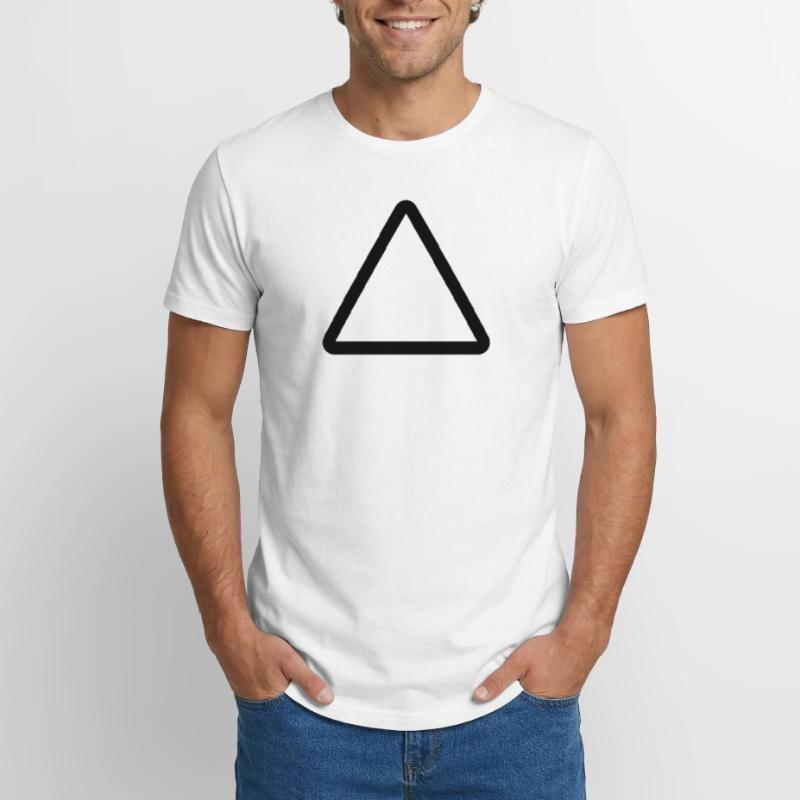 Baustelle, Warnschild Vorlage, Danger Warning Long Fit Männer T-Shirt