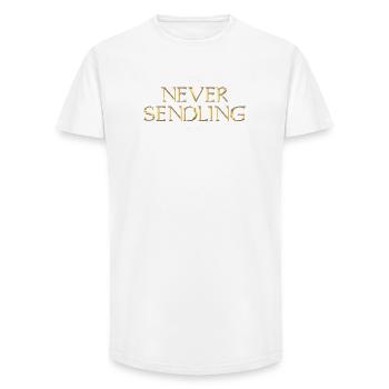 The Never Sending Story - Long Fit Männer T-Shirt - Weiß - Vorne - AI Model Male 185 light (185cm)