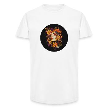 Woman Head Flowers International Women's Day Creative Abstract - Long Fit Men's T-Shirt - white - Front - AI Model Male 185 light (185cm)
