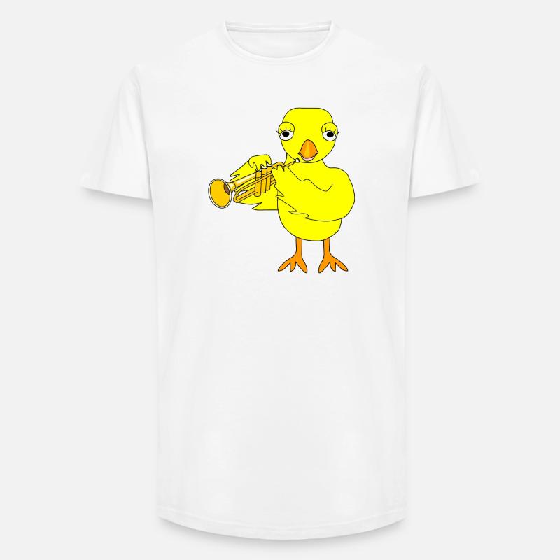 Trompetenküken - Long Fit Männer T-Shirt - Weiß