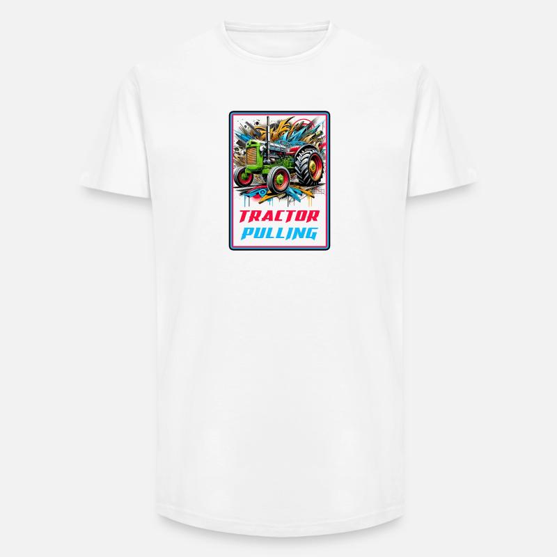 Tractor Pulling Power - Long Fit Men's T-Shirt - white