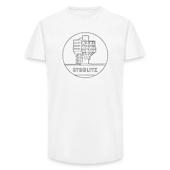 Steglitz mit Bierpinsel - Long Fit Männer T-Shirt - Weiß - Vorne - AI Model Male 185 light (185cm)