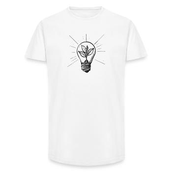 Think The Green Idea! - Long Fit Men's T-Shirt - white - Front - AI Model Male 185 light (185cm)