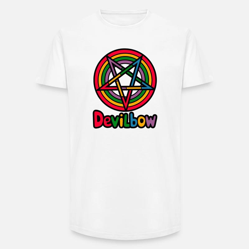 Devilbow - Long Fit Männer T-Shirt - Weiß
