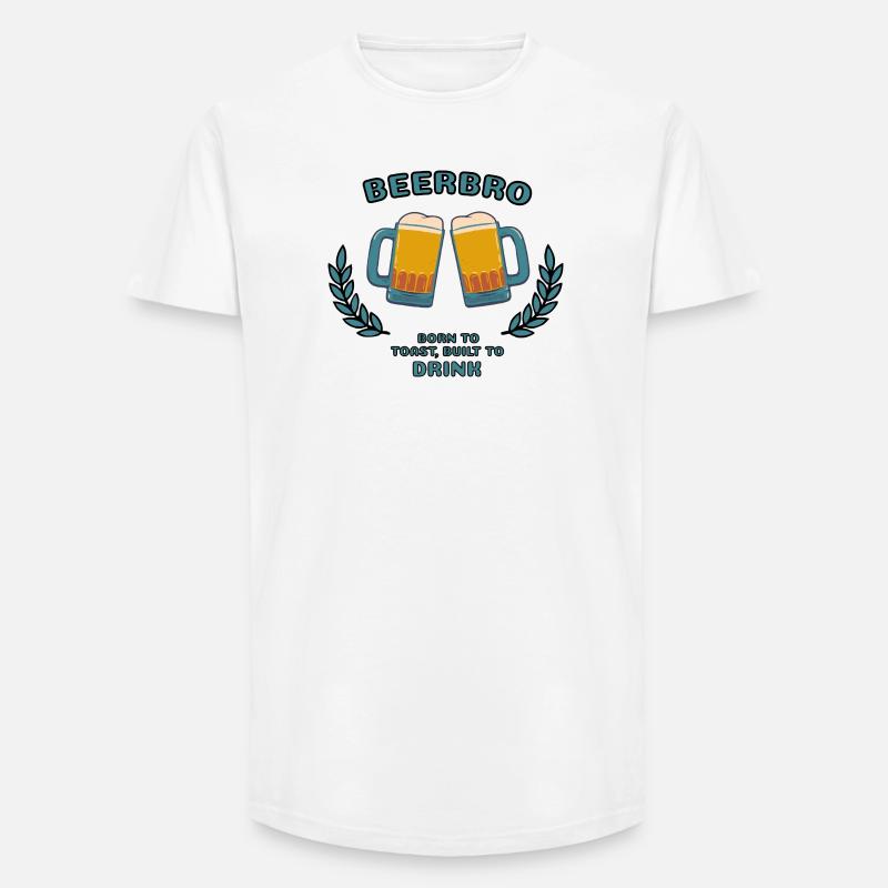 BEERBRO - Long Fit Männer T-Shirt - Weiß
