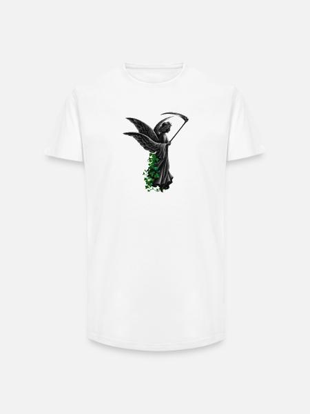 engelstatue, goth, frauen - Long Fit Männer T-Shirt - Weiß